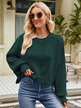 Stylish Short-Length Loose Fit Long Sleeve Sweater | NCS