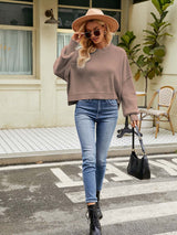Stylish Short-Length Loose Fit Long Sleeve Sweater | NCS