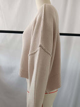 Stylish Short-Length Loose Fit Long Sleeve Sweater | NCS