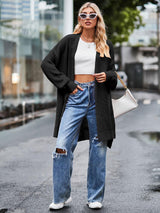Women Long Split Hem Knitwear Sweater | NCS