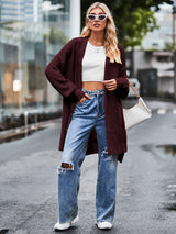 Women Long Split Hem Knitwear Sweater | NCS