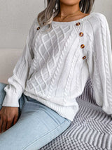 Women's Casual Solid Cable Knit Sweater | NCS