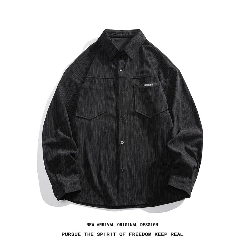 Men's Classic Harajuku Oversized Button-Up Shirts - All Sizes