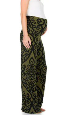 Bohemian Print Leopard Wide Leg Pants for Women