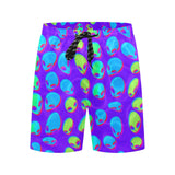 Purple Alien Vapor Glitch Swim Shorts