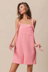 BiBi Texured Jacquard Romper with Side Pockets