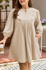 Mila Scallop Detail Mini PLUS Dress