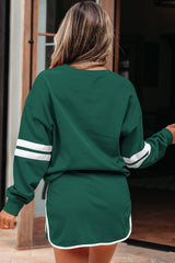 Varsity Stripe Pullover and Mini Skirt Set