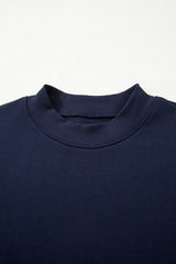 Plus Size Solid Ruffle Tiered Ribbed Crewneck Top
