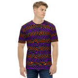 Orange and Purple Spooky Stripes Unisex T-Shirt