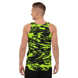 Black Lime Bolt Glitch Unisex Tank Top