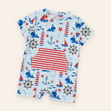 Anchors Away Boy Romper