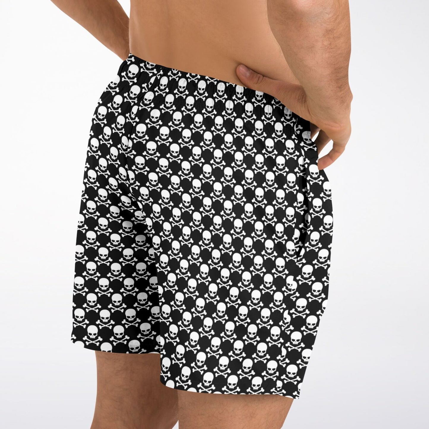 Rad Palm Crossbones Men's Swim Trunks