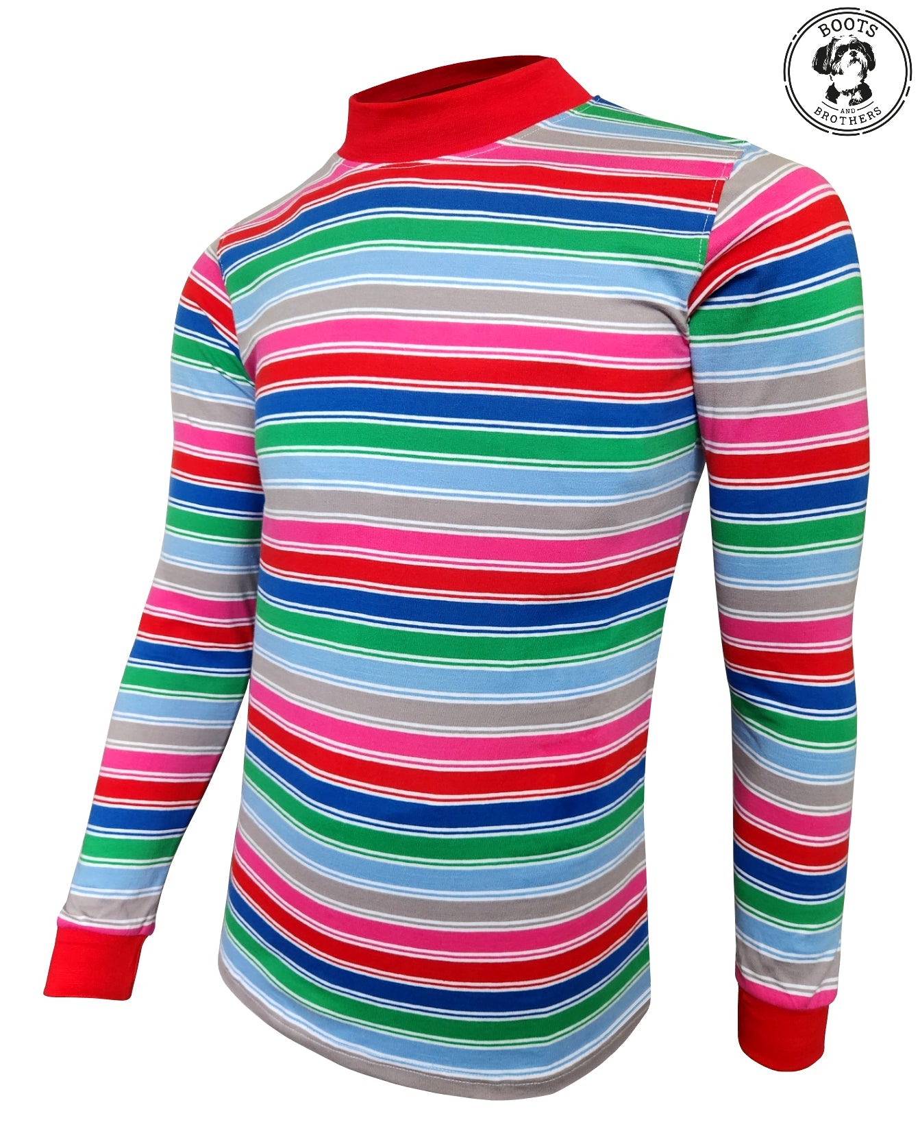 Mens Rainbow Striped Nice Guy Cosplay T-Shirt Costume