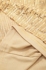 Solid Metallic Sequin Balloon Sleeve Blouse
