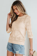 Belen Knit Short Sleeve Sweater