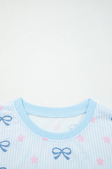 Stripe Bow and Star Lounge Set