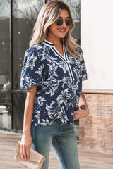 Lorelei Sleeve Striped Trim Blouse