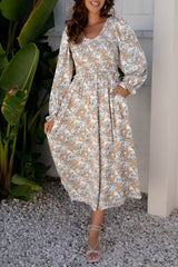 Indy Puff Sleeve Long Dress