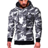 Men's Striped Pleated Raglan Sleeve Hoodies