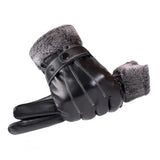 Men's Fleece-lined Thick Windproof Gloves