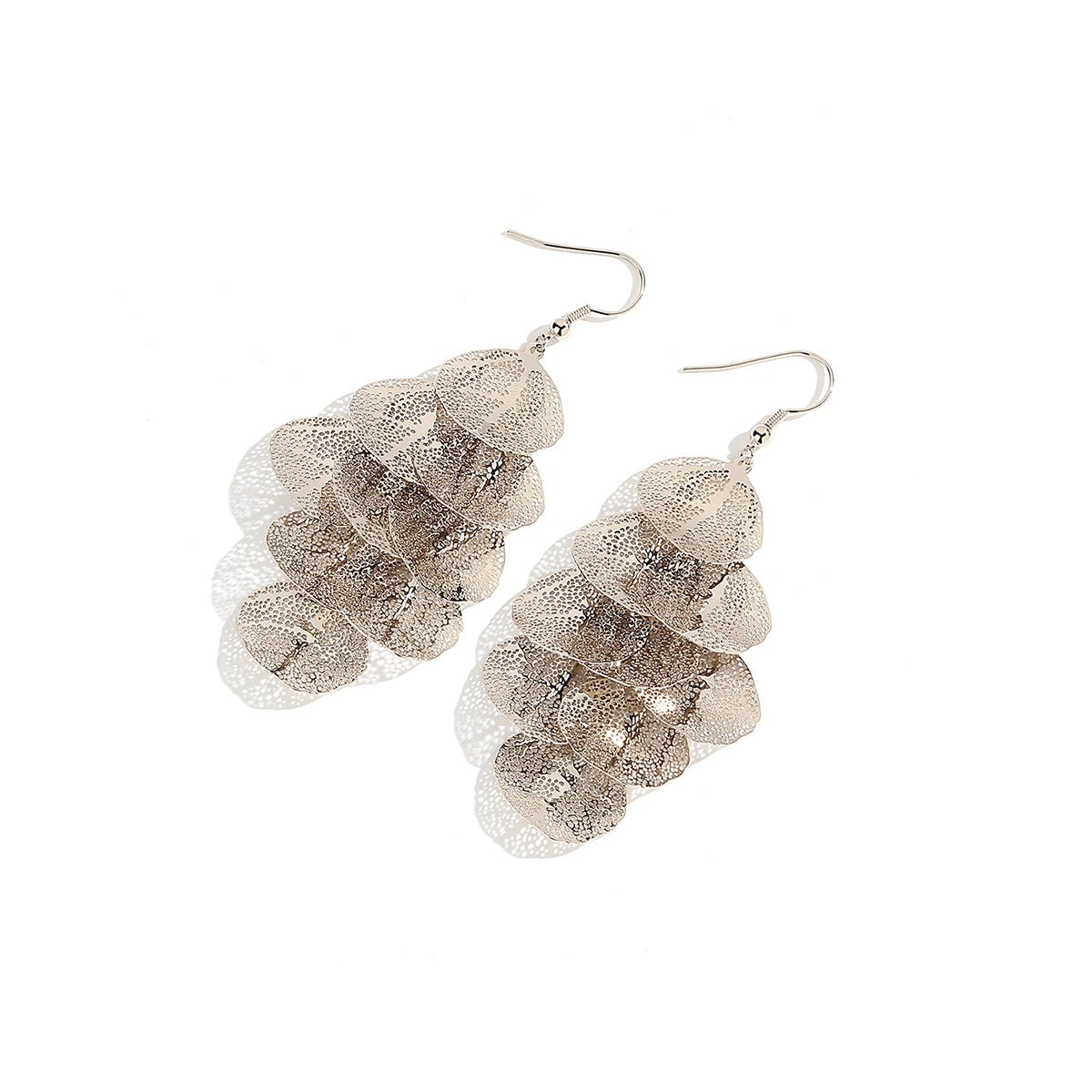 Chips Gold Tassle Earrings-1