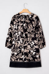 Zaria Print Loose Mini Dress
