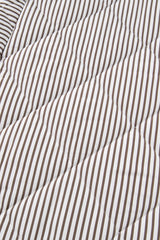 Plus Size Stripe Quilted Snap Button Vest