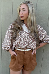 Phoebe Collar Puff Sleeve Top