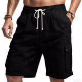Cargo Bamboo Linen Beach Casual Shorts