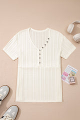 Frankie Raw Seam Henley Tee