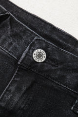 Denim Patch Pocket Wide Leg Jeans