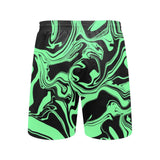 Slime in the Dark Green and Black Oil Spill Swim Shorts