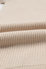 Bow Back Lantern Sleeve V-Neck Sweater