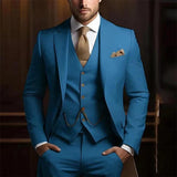Men's High-grade Gentleman Temperament Slim Three-piece Suit