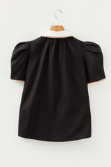 Remington Collar Short Sleeve Blouse