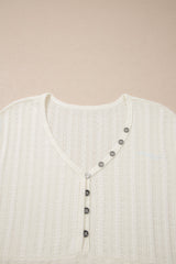 Frankie Raw Seam Henley Tee