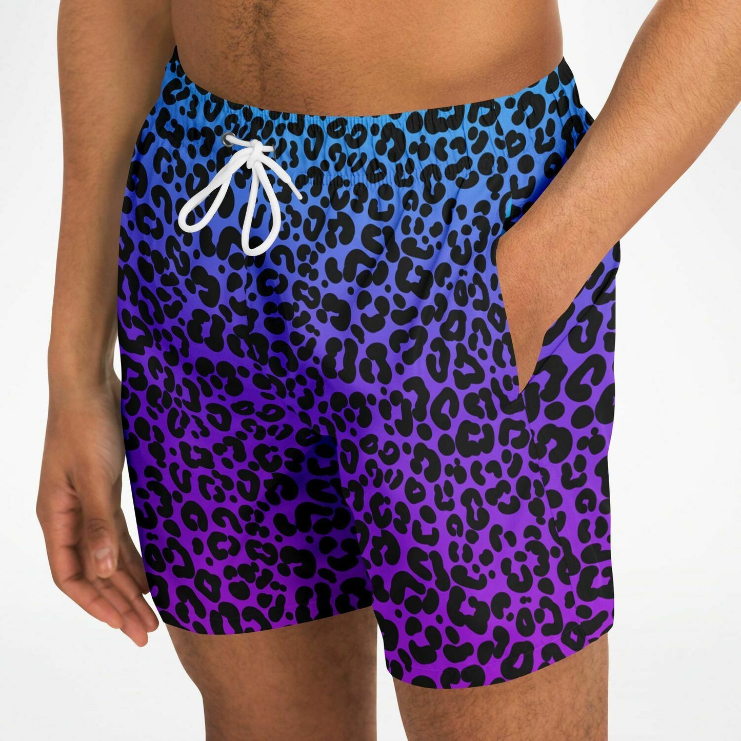 Rad Palm Men's Ombre Leopard Swim Trunks