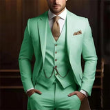 Men's High-grade Gentleman Temperament Slim Three-piece Suit