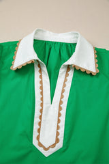 Eileen Collar Short Sleeve Blouse