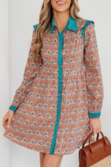 Alia Floral Contrast Collared Shirt