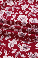 Plus Size Floral Balloon Sleeve V-Neck Mini Dress