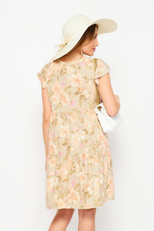 Boho-Knit Tiered-Ruffle Dress