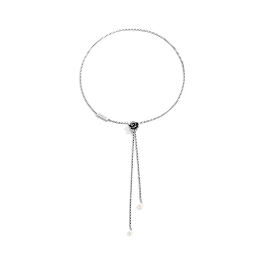 Evergreen Camellia Silver Necklace-0