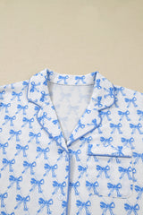 Bow Tie Shirt and Pants Pajama Set