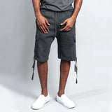 Men's Casual Five-point Overalls Multi-pocket Loose Straight Shorts