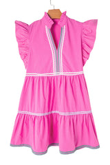 Margaret Flutter Sleeve Tiered Dress