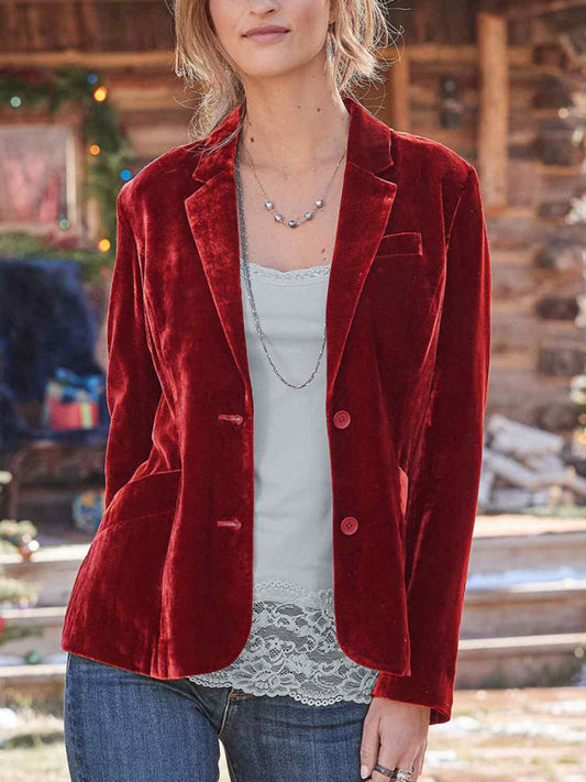Women's Vintage Glam Velvet Blazer