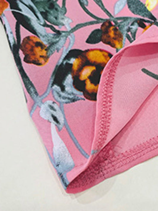 Vintage Mexican Inspired Floral Printed Top