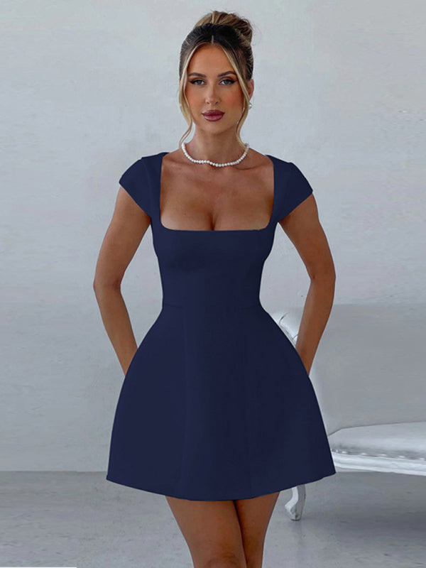 Sexy Vintage Cap Sleeve A-Line Mini Dress